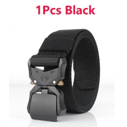Nylon Braided Tactical Belt Men's Outdoor Quick Release Buckle Military Belt Casual Training Hunting Golf Trouser Waist Belt