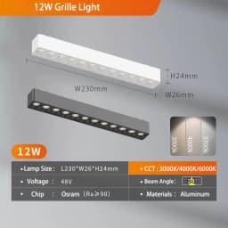 Ultra Slim Magnetic Track Light 6mm Surface Mounted Ceiling Rail Home Flood Grille Spot DC48V Modern LED Lamp Black White