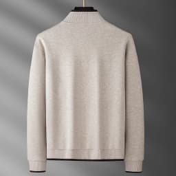Minglu Autumn Winter Wool Men's Sweatshirts Luxury Solid Color Stnad Collar Letter Embroidery Sport Casual Male Hoodies 4XL