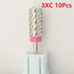 New Silver! Quality 6.5mm Diamond Big Round Top Barrel Original Tungsten Steel Carbide Manicure Nail Drill Bit File Accessories