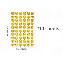 10 Sheets Laser Heart Stickers Pack Mini Color Love Self-adhesive Marker Notes Decoration for Diary Album Valentine's day A7754