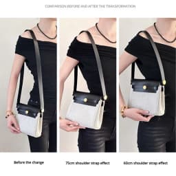 Replacement Leather Shoulder Strap for Herbag 31 Mini Herbag,an Cognac Replacement Shoulder Strap, Gold Hardware Grommets