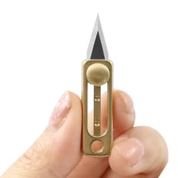 Mini Brass Stainless Steel Knife Portable Utility Knife Survival Safety Knife Keychain Pendant Small Tool Envelope Bottle Opener