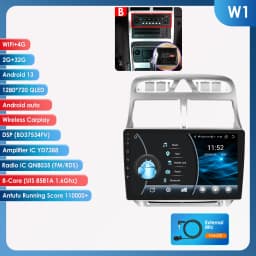 4G Carplay Android Auto Car radio stereo For Peugeot 307 307CC 307SW 2002-2013 Multimedia player GPS navi Audio 2din QLED Screen