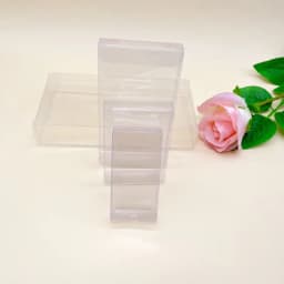 100pcs ABC Clear PVC Transparent Boxes for Jewelry Packaging Box Wedding Candy Chriastmas Gift Box Plastic Storage Boxs 2 Sides