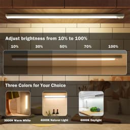 LED Motion Sensor Light Under Counter Lighting Wireless USB Rechargeable Kitchen Night Lights Magnetic 3-Colors Bedroom Lighting