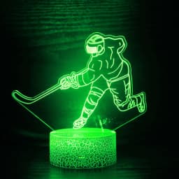Nighdn Ice Hockey 3D Lamp Night Light 7 Color Changing Boys Room Decor Birthday Christmas Gifts for Kids Hockey Sports Lovers