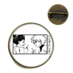 Anime Hunter x Hunter Hisoka Testing Glass Dome Pin Badge Cosplay Kurapika Killua Zoldyck GON·FREECSS Number Brooch Gift