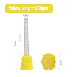 50/100PCS Dental Mixing Tips 1:1 Dental Silicone Tips Printing Gun Mixing Tips Dental Materials Dental Supplies Mixing Tube