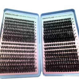 HBZGTLAD 32rows Fluffy Thick Eyelash Clusters Wispy Individual Lashes 30D-100D Mix Eyelash Extensions False Eyelashes