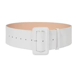 7.5cm Wide Women Belt Super Decorative Simple All Match Yellow White Black Coat Down Jacket Waist Seal Bright PU Leather