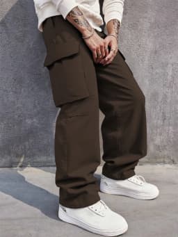 3D Pockets, Street-bombing Workwear, Trendy Functional Lacing, Loose-fitting Casual Pants, Men's Straight-cut Fashion