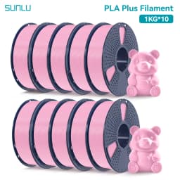 SUNLU 10 Roll PLA Plus/Clear Filament 1.75 Mm +/- 0.02 Mm 1 Kg Spool (2.2 Lbs) Neatly Arranged No Knot Filament Fit Most FDM Pri