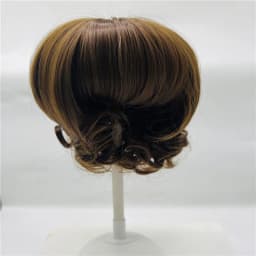 Fits Doll Head Circumference About 35cm/41cm Reborn Doll BJD Doll Hair Wig Short Brown Golden DIY Doll Hair Accessories