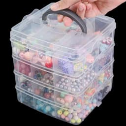 New 3 Tier 18-Grid Transparent Adjustable Stackable Compartment Slot Plastic Storage Box For Organizing Toys Jewelry Accessories