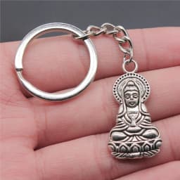 Buddha Keychain Keyring Spiritualist Key Ring Gift For Men Women Friend Car Key Chain Ring Holder Souvenir For Gift