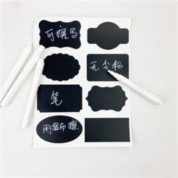 20-75pcs Waterproof Chalkboard Labels Spice Organizer Label for Household Kitchen Jars Blackboard Stickers With White Pen