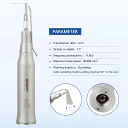Dental Micro Saw Surgical Handpiece 3.4:1 Reduction Reciprocating 12° Left & Right Reciprocation E-Type