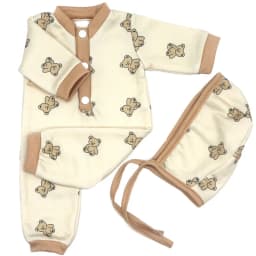Baby Doll Clothes 43cm Brown Bear Romper for 18" AG Girl Dolls Outfits