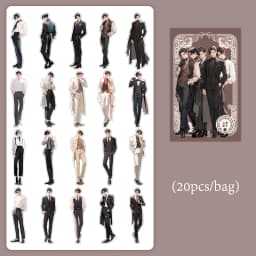 Mr. Paper 4 Style 20 Pcs/ Pack PET Light Retro Japanese And Korean Character Stickers Decorate The Handbook Material