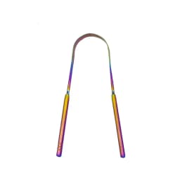 Non-slip Handle Tongue Scraper Portable Single Layer Tongue Scraper Reusable Stainless Steel Oral Mouth Brush Case Tongue Clean