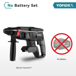 YOFIDRA 26mm Brushless Electric Hammer Drill Cordless Multifunctional Impact Drill Power Tools For Makita 18V Battery Pin