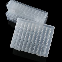 Bead Organizer Box 12/24/30Pcs Small Clear Plastic Bead Storage Containers with Hinged Lid for Storage Crafts Jewelry Organizer