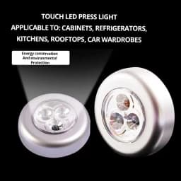 LED Wireless Night Light Battery Powered Hand Pressing Emergency Lighting Round Bedside Lamp Reading Small Night Light
