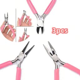 4/3/1pcs Iron Jewelry Pliers Tool Kit Includes Needle Round Wire Cutter And Curved Nose Pliers For Jewelry Beading Repair