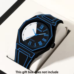 Fashionable Men's Simple Watch Date Function Preppy Style Quartz Wrist Watch, Electronic Drive, Silicone Strap, Unisex