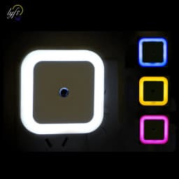 Mini Square Wireless Sensor LED Night Light EU US Plug Indoor Lighting Lamp for Baby Kids Bedroom Living Room Corridor HomeDecor