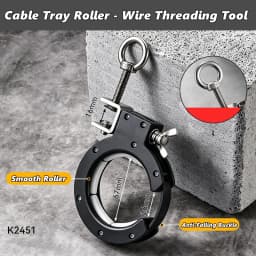 Cable Tray Roller Pulley Wire Guide Threading Tool Bottom Hung Mount Time Saving Wiring Aid Fixation Construction Auxiliary Tool
