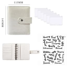 2023 New A7 Budget Binder Cash Envelopes for Money Saving Organizer with Zipper Pockets, Budget Sheets and Self-adhesive Labels