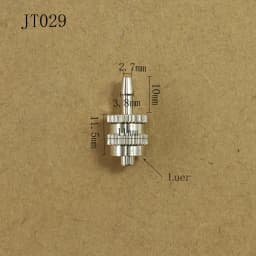 2PCS/Bag Tracheal Joint Glue Machine Tracheal Metal Adapter Pin Tube Connector Tracheal Extension Luer Adapter