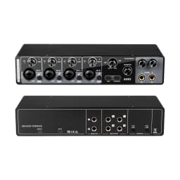Depusheng MQ44 Professional 4 Channels Audio Interface Built in ASIO Driver High Impedance for Studio and Live Performances