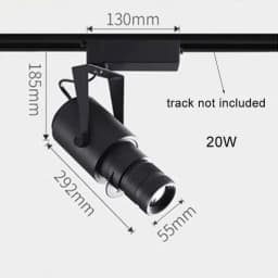 Theater Stage Zoom Spotlights, LED Focus Logo Projector Track Lights,Industrial Gobo Lights for Company Restaurant Store Wedding