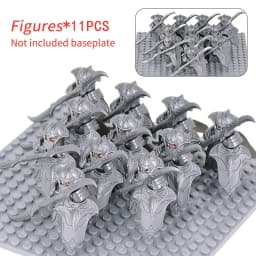 MOC Medieval Dwarf Warrior Elves Knights LOTR Figures Building Blocks Accessories Armor Shield LOTR DIY Toys for Children Gift