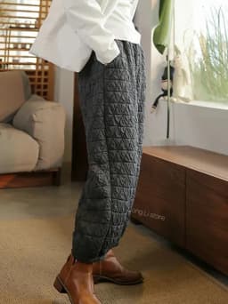 Thicken Warm Quilted Cotton Bloomers Pants Casual Winter Womens Pantalones High Waist 5xl Harem Joggers