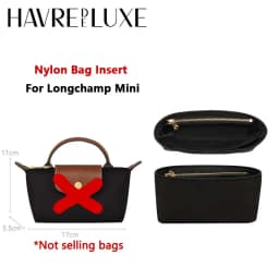 Bag organizer insert for Longchamp bag nylon storage durable bag support storage inner modification bag accessories