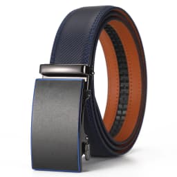 Men Leather Belt Alloy Automatic Buckle Male Belt Man Fashion Belts Genuine Leather Luxury Belts for Men Business Designer Blue
