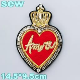 Embroidery Sequined Alphabet Pearl Letter Cross Patch,sequins Heart Beaded Eye Patches Badges Appliques for Clothing WF2210252