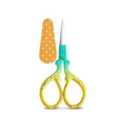1Pc Sewing Embroidery Scissors with Artificial Leather Cover 3.6 Inch Stainless Steel Vintage Sewing Scissors for Needlework
