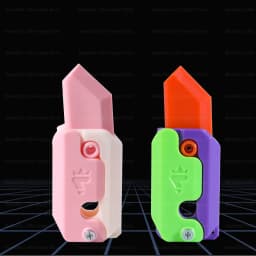 New Knife Fidget Toy 3D Printing Technology Stocking Stuffers Gift With Butterfly Claw Blade Carrot Fidget Toy Stress relief Toy