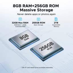 DOOGEE 2 in 1 Tablet PC Tab E3 Max Gmini AI 14" 2.1K Display 13500mAh Battery Android 15 32GB (8+24) 256GB Helio G100 Tablet PC