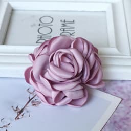 5PCS/Lot 8CM Large Satin Fabric Artificial Rose Flowers For Hats Dress Clothing Decoration DIY Brooches Hair Accessories