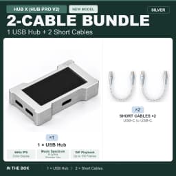 HMLAB ZNEO Gaming USB Hub - 2-to-3 Port, 8K Hz, Independent Power, With Screen, Trendy for Gaming Ambience Desk Setup