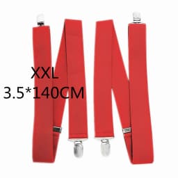 3.5 cm Wide Solid Color No Cross Suspenders Men 4 Strong Clips Women Suspender For wedding Party Trouser Braces