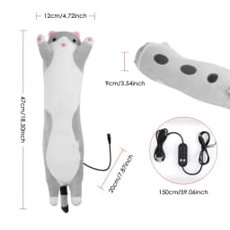 USB Charging Electric Heating Pad Period Heated Plush Cute Soft Cat Office Nap Pillow Lovely Cat Heating Pad For Gril Gift