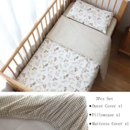 3 Pcs Baby Crib Bedding Set Cotton Bed Linens Boy Girl Cot kit Include Pillowcase Sheet Duvet Cover Children Room Decoration