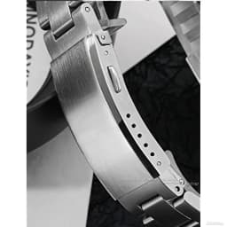 Extended Fold Solid Watch Buckle for Seiko 18mm 20mm 22mm Silver Double Push Safety Milled Clasp Stainless Steel Watchband Clasp